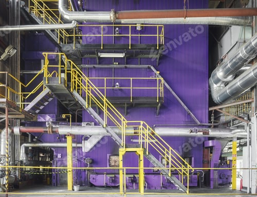 Preview: Interior of an old coal fired heating plant supplying heat to a district heating network.
