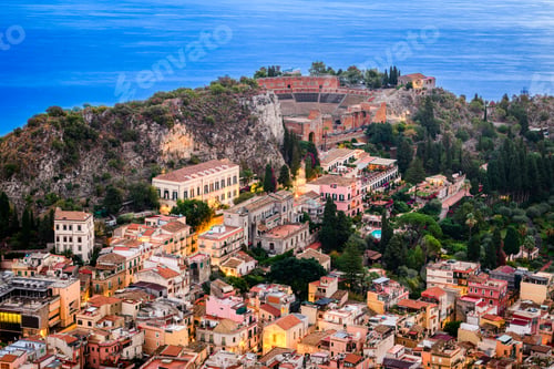 Preview: Taormina, Sicily, Italy at Dusk