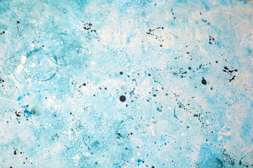 Preview: Unique abstract artwork featuring blue and white splashes of paint