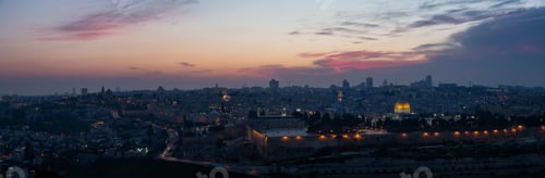 Preview: Aerial view of the Old City, Dome of the Rock and Tomb of the Prophets