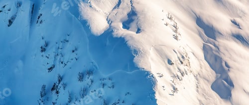 Preview: Snow covered Mountain Peak. Canadian Nature Aerial Background Panorama.
