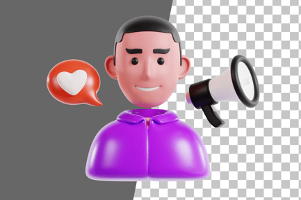 Preview: Male Influencer 3D Icon