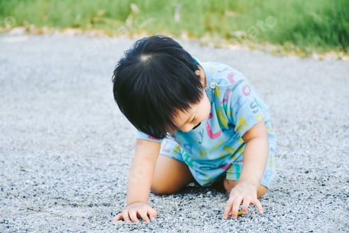 Preview: Cute Boy playing in the park, Sweet Little baby boy enjoying