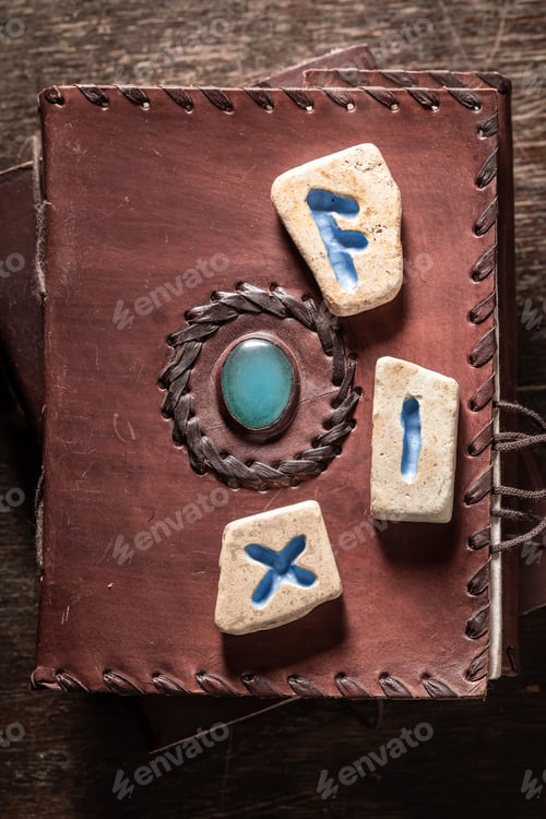 Preview: Old divination by rune stones based on antique scrolls
