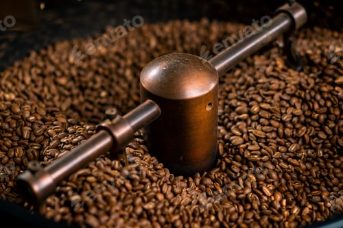 Preview: Coffee production is the process of roasting fresh coffee beans coffee beans mixed and cooled