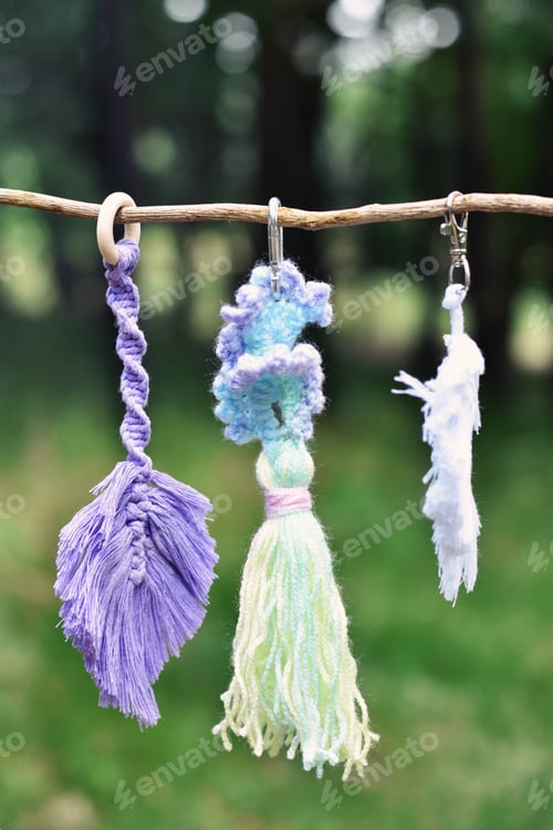 Preview: Handmade macrame charms