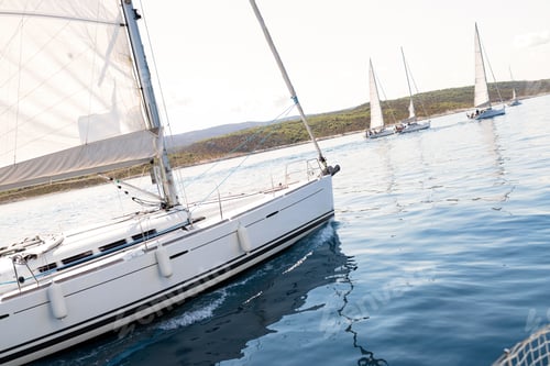 Preview: Portrait of sailing boats on open sea