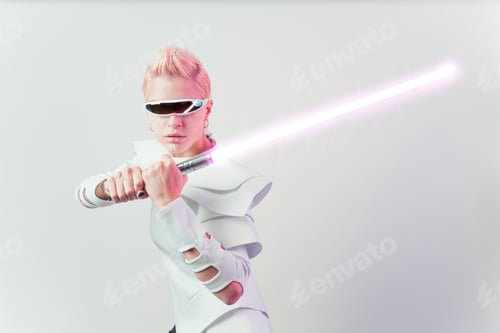 Preview: Representation of a bionic super human with advanced technology parts