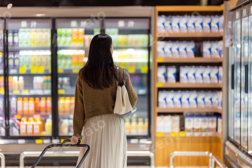 Preview: Woman go supermarket for buying something