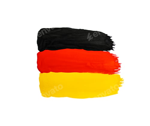 Preview: flag of Germany painted with paints