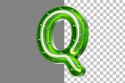 Preview: Neon Q 3D Icon