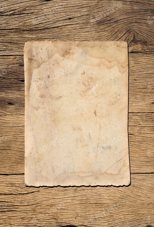 Preview: Old paper texture background on wood board