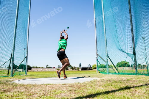 Preview: Athlete performing a hammer throw