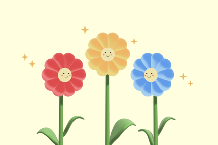 Preview: Cute Flowers Follow Cursor