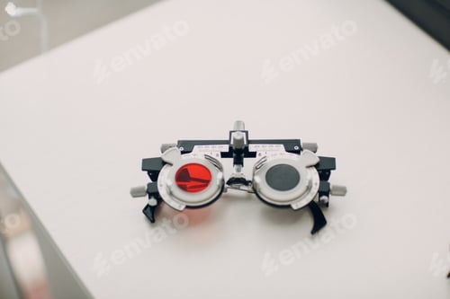 Preview: Optometrist diopter at the optician salon shop