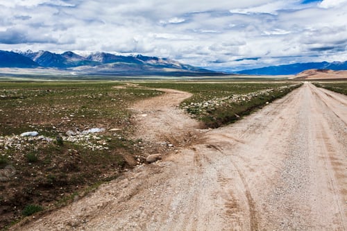 Preview: Dirt road in Tibet, China