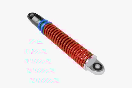 Preview: Automotive Gas Shock Absorber with Red Spring