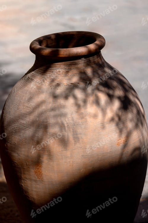 Preview: Ceramic clay pot in the backyard as part of UAE heritage