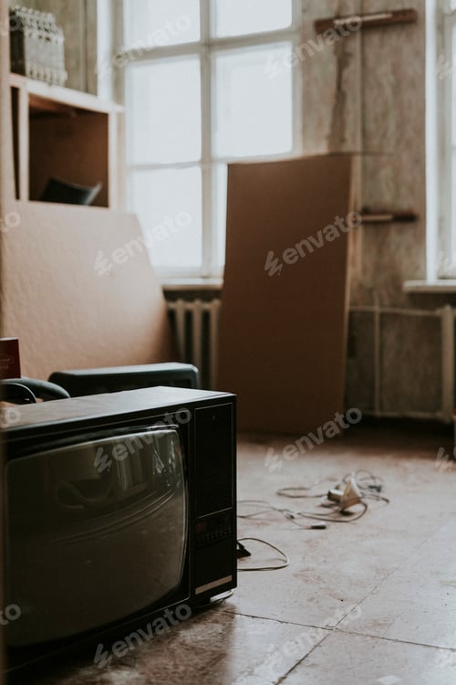Preview: TV on the floor of an old house