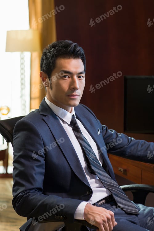 Preview: Portrait of successful businessman in study