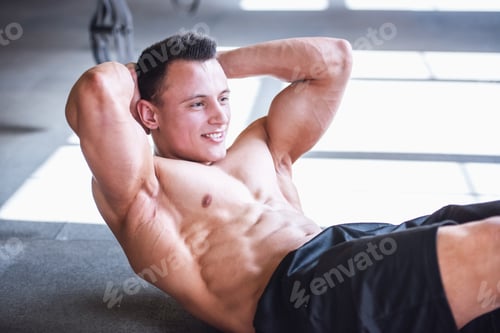 Preview: Young sportsman working out
