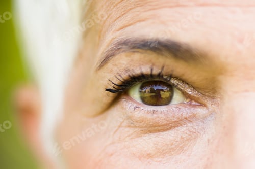 Preview: Wrinkled eye of beautiful lady