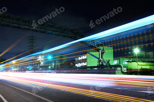 Preview: Industrial plant at night