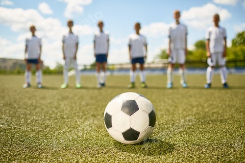 Preview: Ball on Grass in Football Field