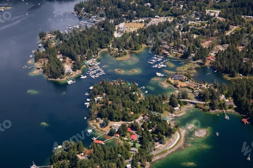 Preview: Aerial view of Madeira Park during a sunny summer day