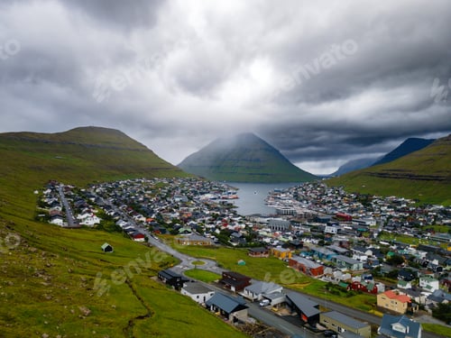 Preview: Panoramic View of Klaksvik, Faroe Islands