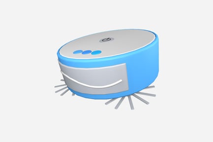 Preview: Smart Robot Vacuum Tech 3D Illustration