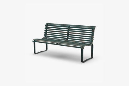 Preview: Weathered Green City Bench