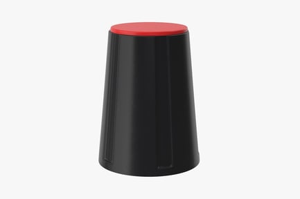 Preview: Black Knob with Red Alert Button