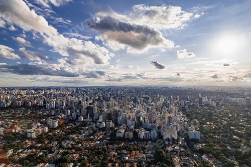 Visualização: São Paulo de uma grande altura.