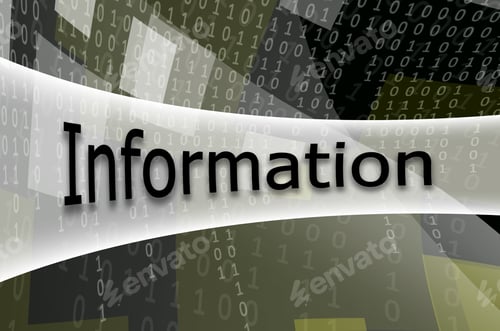 Preview: The text inscription Information is written on a semitransparent field surrounded by a set of