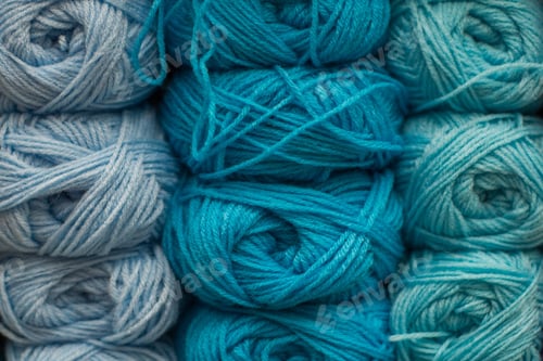 Preview: Close Up of Blue and Teal Yarn