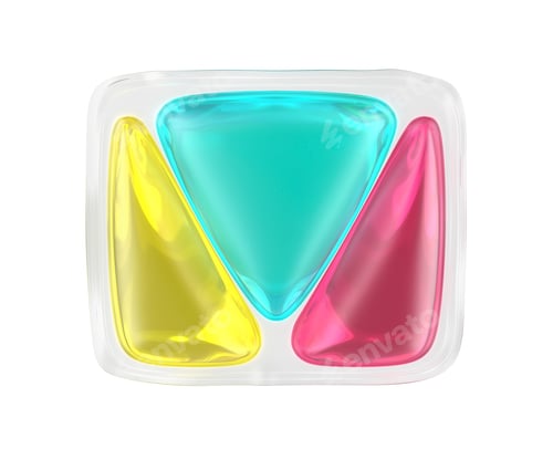 Preview: Laundry detergent pod, front view
