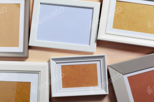 Preview: Blank photo frame on the table