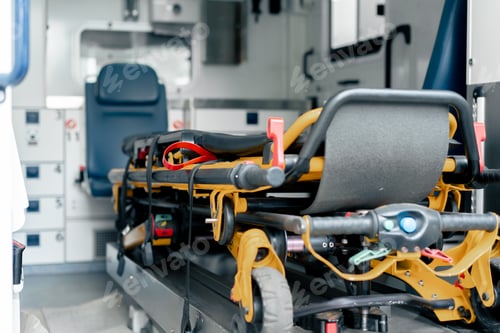 Preview: on the street in an ambulance, all the equipment and everything necessary with medicines to provide