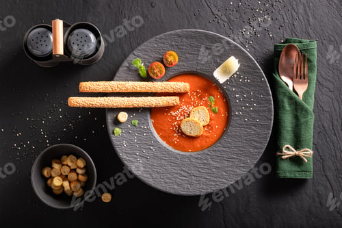 Preview: Exquisite tomato soup as top chef-crafted dishes.