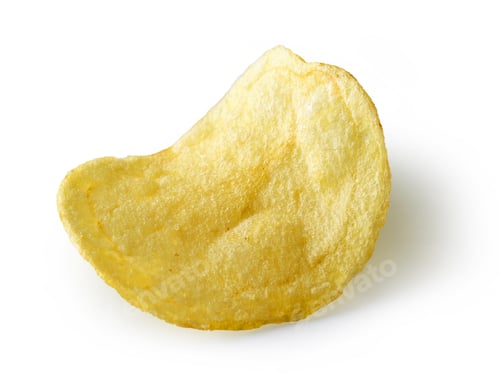Preview: potato chip on white background