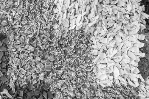Preview: Abstract Texture Of Fabric From The Weaved Motley Rags For Backgrounds In Monochrome Tone