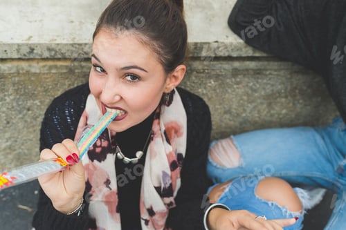 Preview: Young woman outdoor