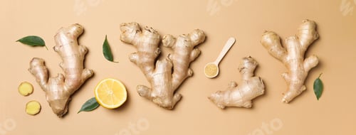 Preview: Seasoning and spices concept - ginger, homemade seasoning