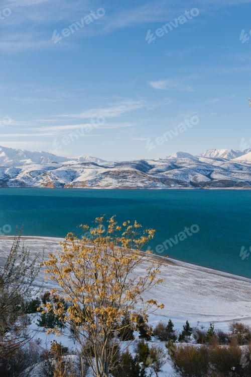 Preview: Beautiful Charvak on a Winter Snow Day in Uzbekistan