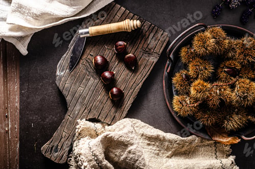 Preview: Chestnuts food photography