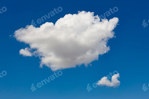 Preview: White cloud under a clean blue sky. Meteorology weather