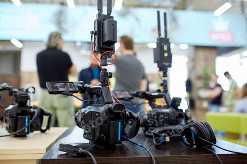 Preview: Behind the scenes of video production or video shooting. The concept of production of video content