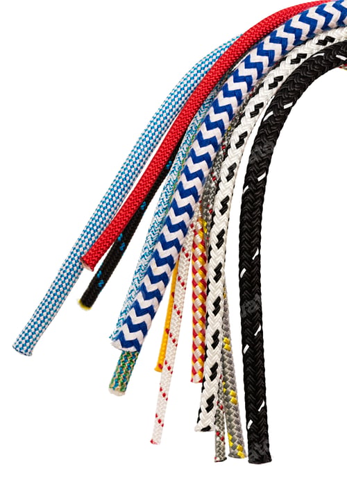 Preview: Colorful ropes isolated on white background