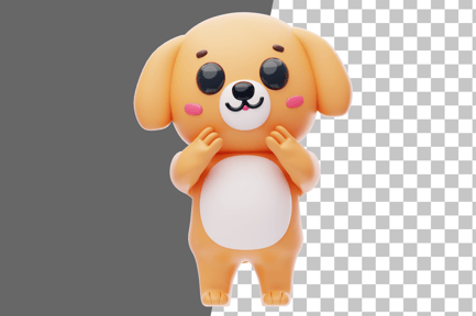 Preview: Cute Dog Character 3D Illustration